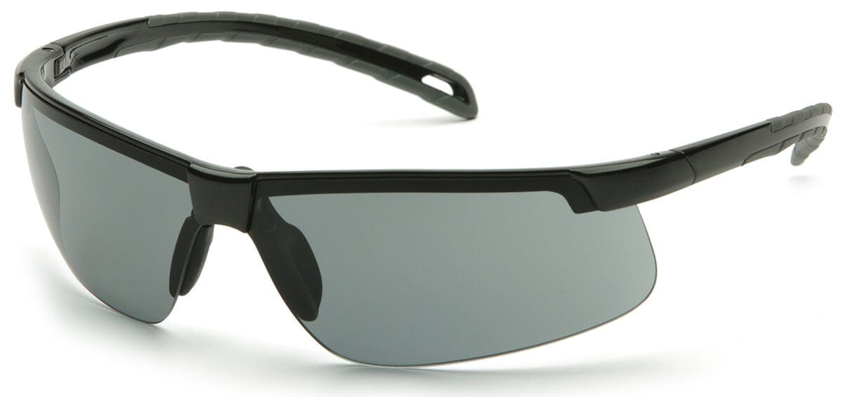 Pyramex Ever-Lite Safety Glasses with Black Frame and Gray H2MAX Anti-Fog Lens SB8620DTM