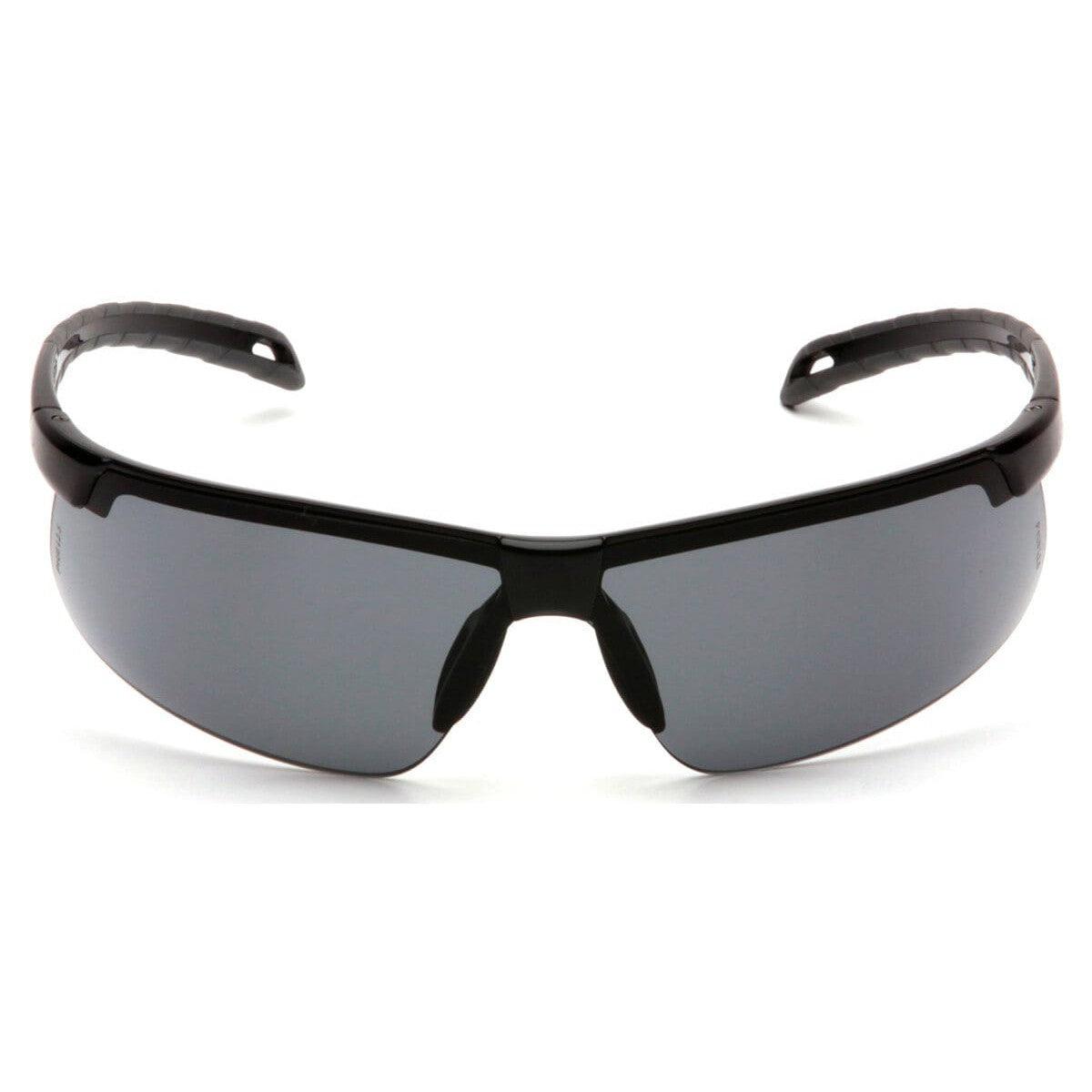 Pyramex Ever-Lite Safety Glasses with Black Frame and Gray H2MAX Anti-Fog Lens SB8620DTM - Front View