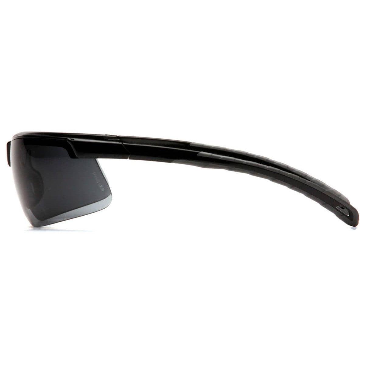 Pyramex Ever-Lite Safety Glasses with Black Frame and Gray H2MAX Anti-Fog Lens SB8620DTM - Side View