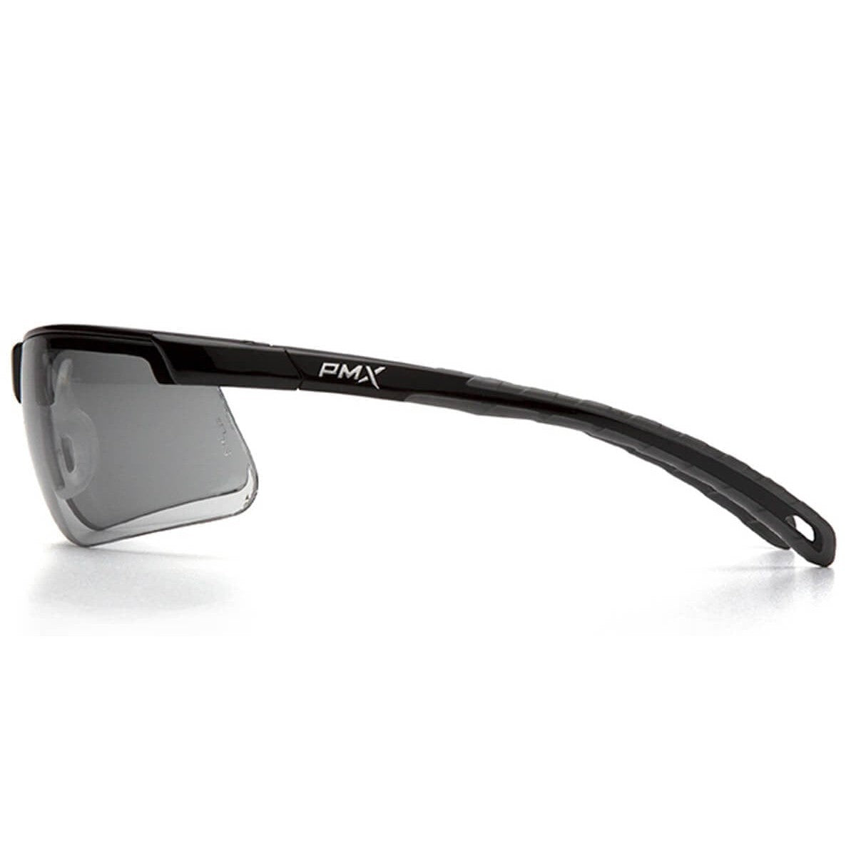 Pyramex Ever-Lite Safety Glasses with Black Frame and Light Gray H2MAX Anti-Fog Lens SB8625DTM - Side View