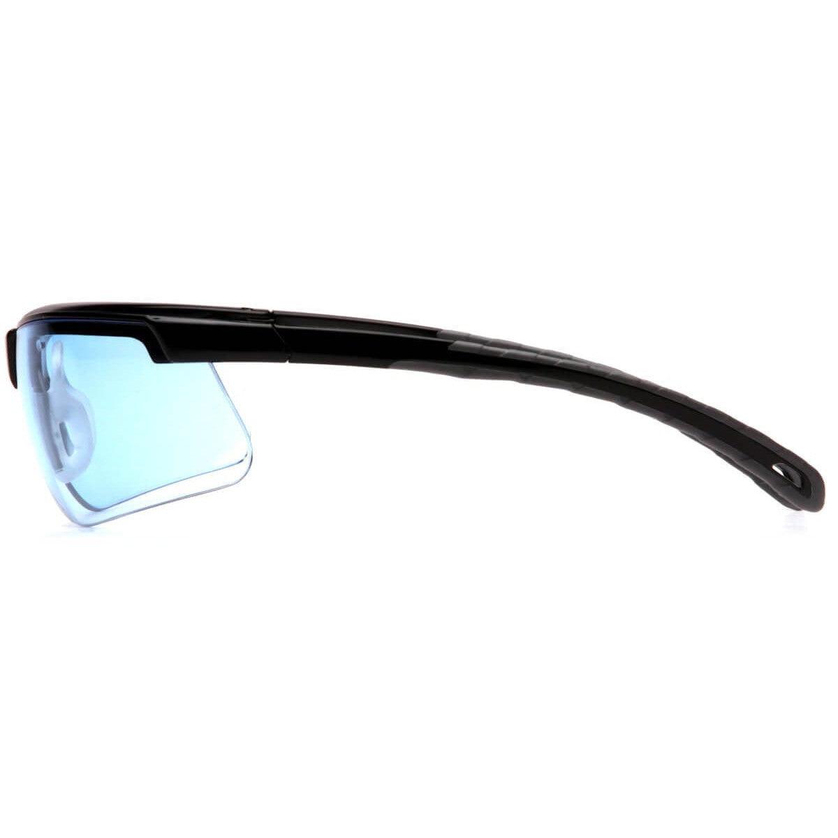 Pyramex Ever-Lite Safety Glasses with Black Frame and Infinity Blue H2MAX Anti-Fog Lens SB8660DTM - Side View