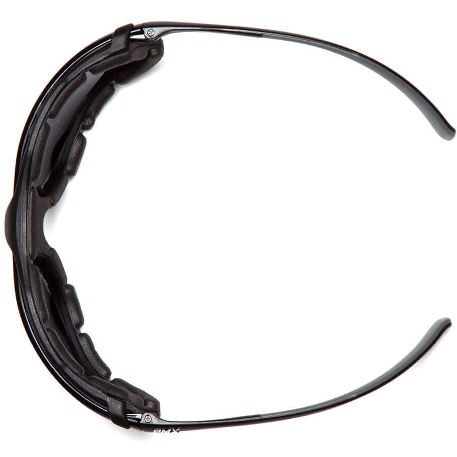 Pyramex Proximity Safety Glasses with Black Frame and Indoor/Outdoor Anti-Fog Lens - Top