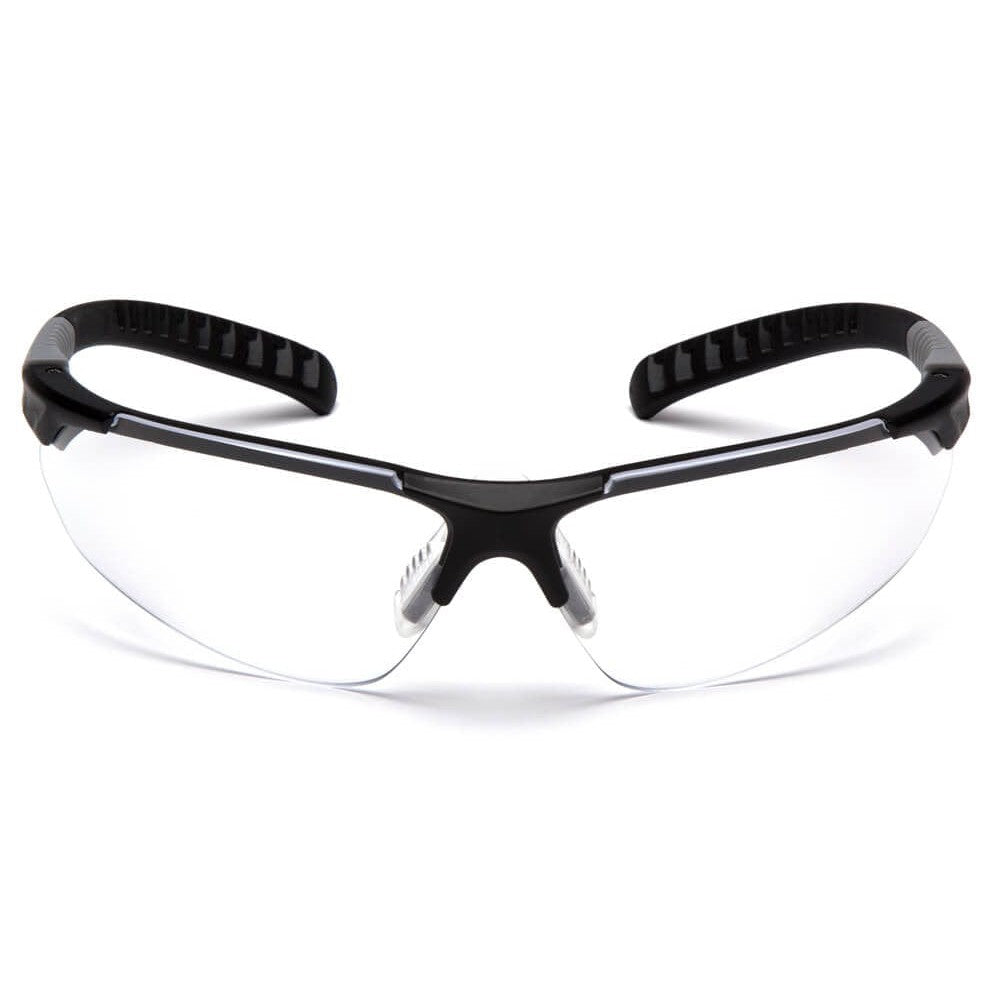 Pyramex Sitecore SBG10110DTM Safety Glasses with Black Frame and Clear Lens - Front