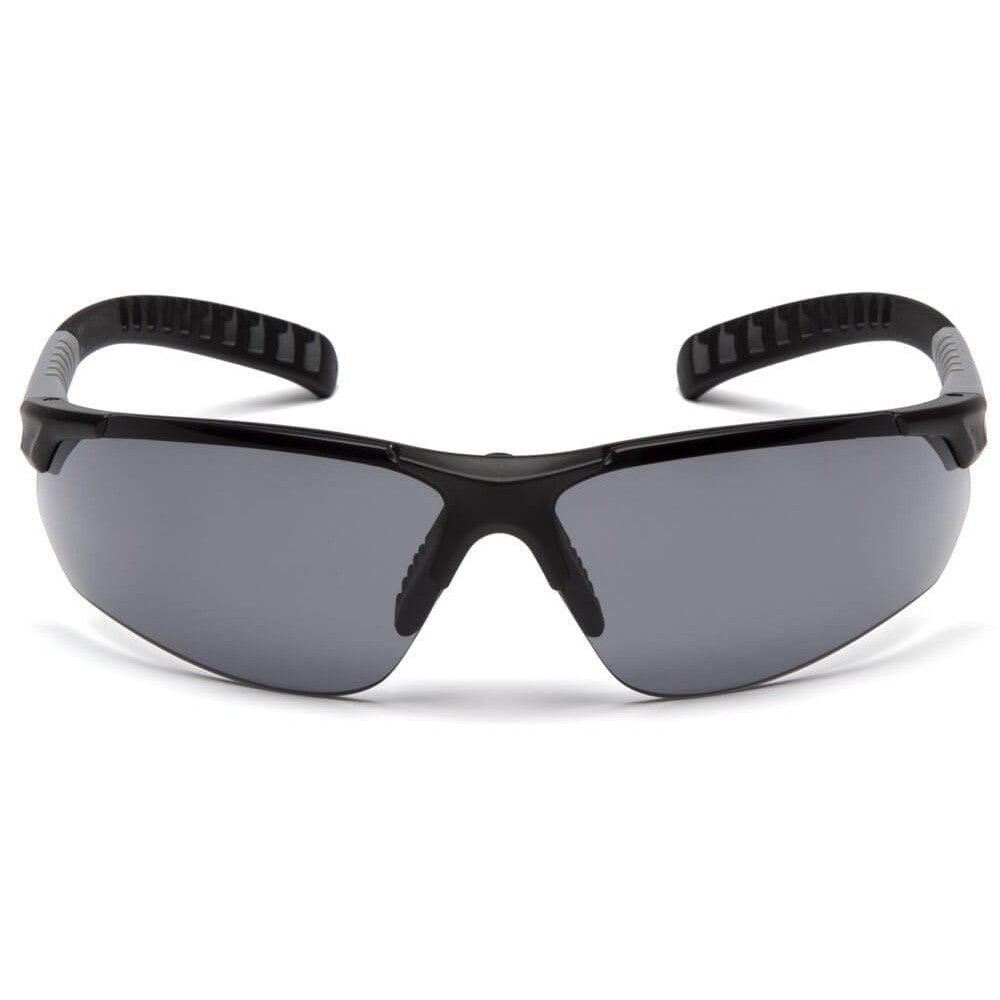 Pyramex Sitecore Safety Glasses with Black Frame and Gray Lens - Front SBG10120D