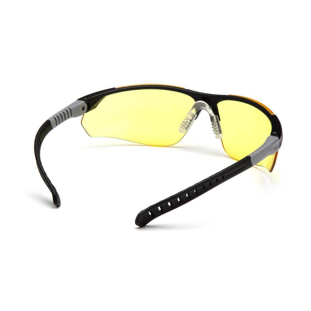 Pyramex Sitecore SBG10130D Safety Glasses with Black Frame and Amber Lens - Back