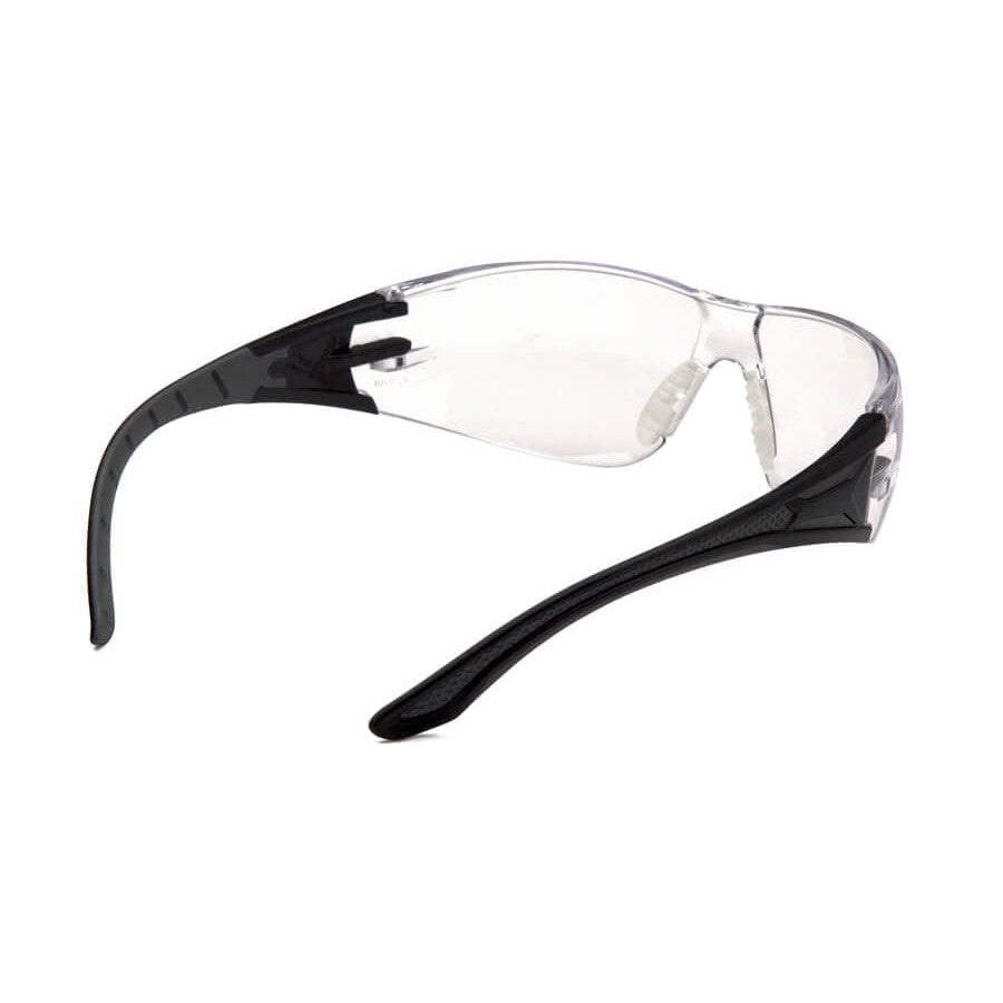 Pyramex Endeavor Plus Safety Glasses with Black/Gray Temples and Clear Anti-Fog Lens SBG9610ST - Back View