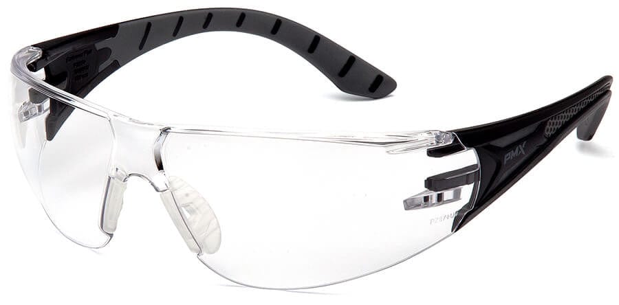 Pyramex Endeavor Plus Safety Glasses with Black/Gray Temples and Clear Anti-Fog Lens SBG9610ST