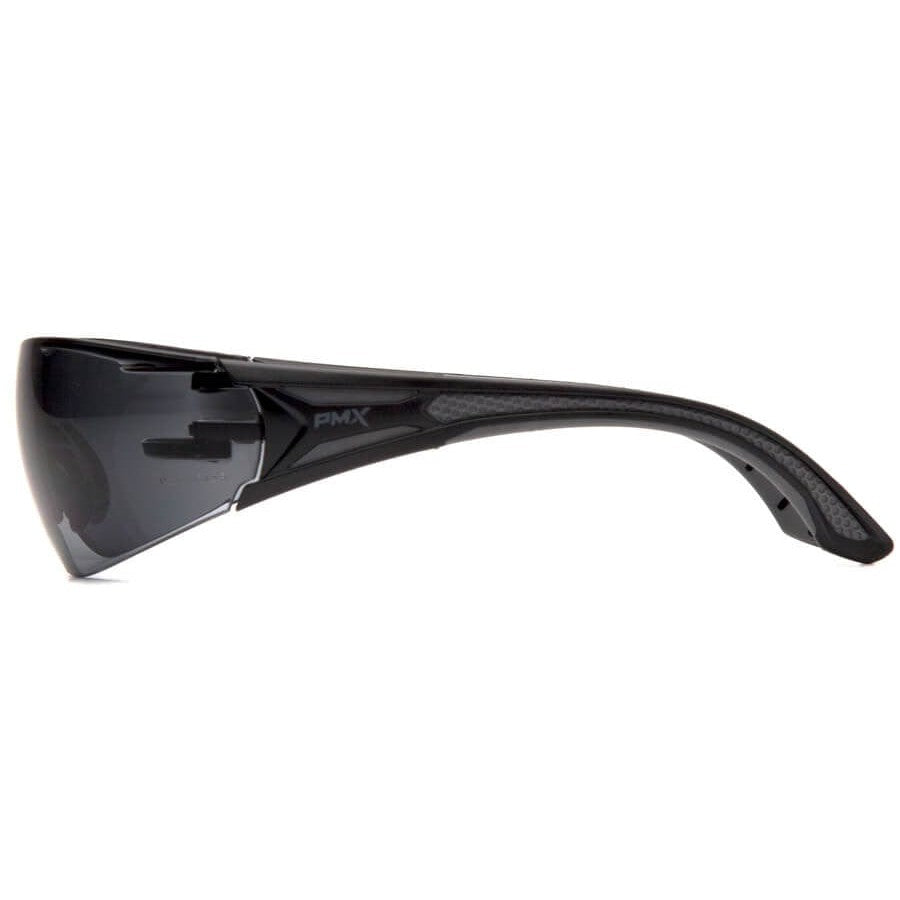 Pyramex Endeavor Plus Safety Glasses with Black/Gray Temples and Gray Anti-Fog Lens SBG9620ST - Side View