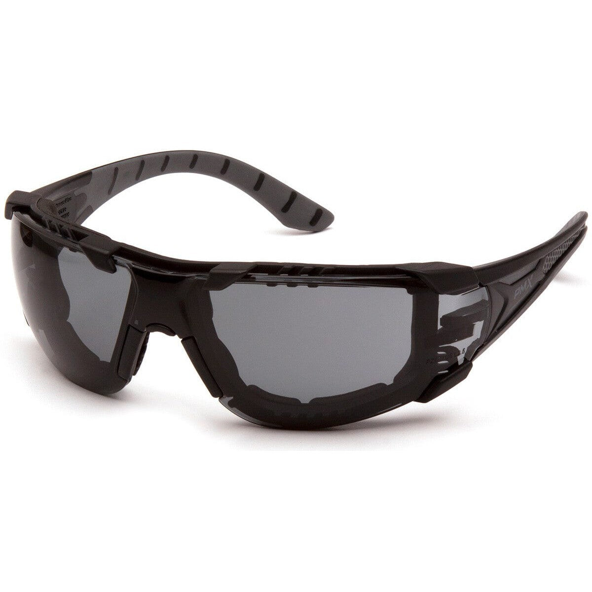 Pyramex Endeavor Plus Foam-Padded Safety Glasses with Black/Gray Temples and Gray H2MAX Anti-Fog Lens SBG9620STMFP