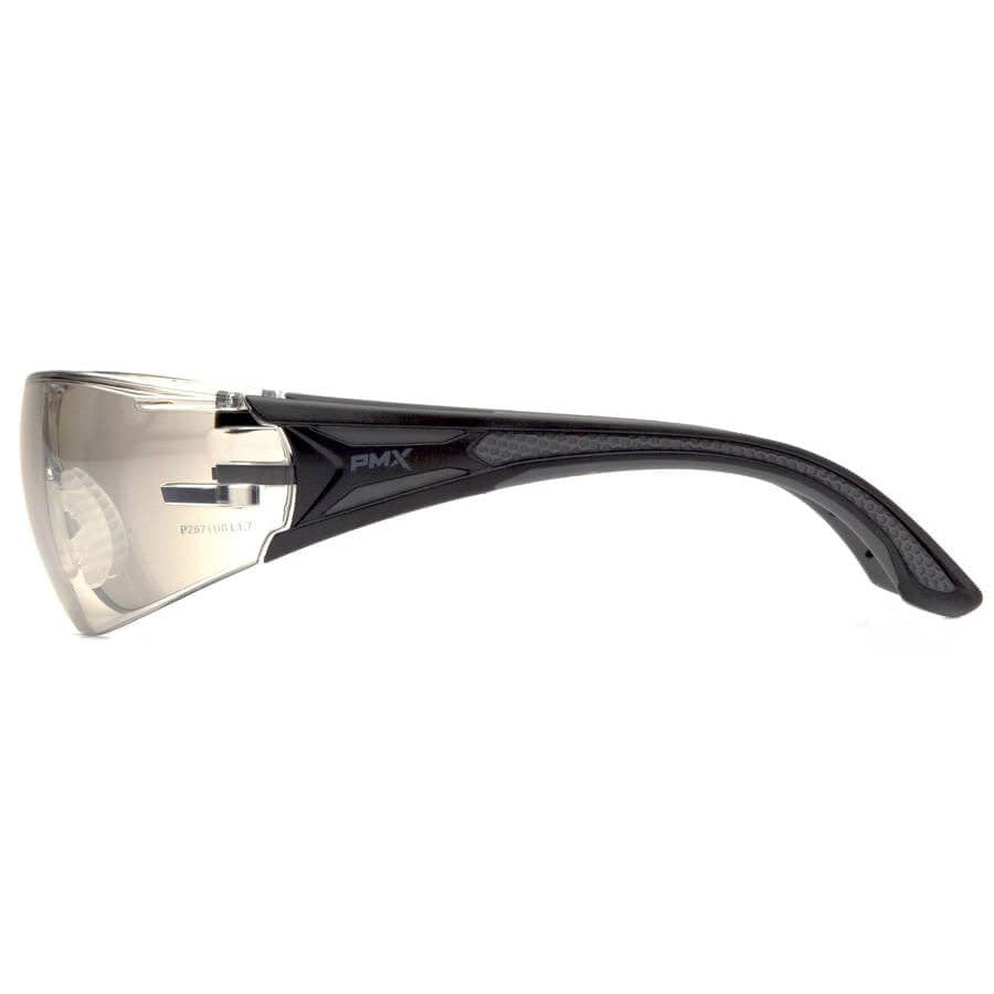 Pyramex Endeavor Plus Safety Glasses with Black/Gray Temples and Indoor-Outdoor Lens - Side