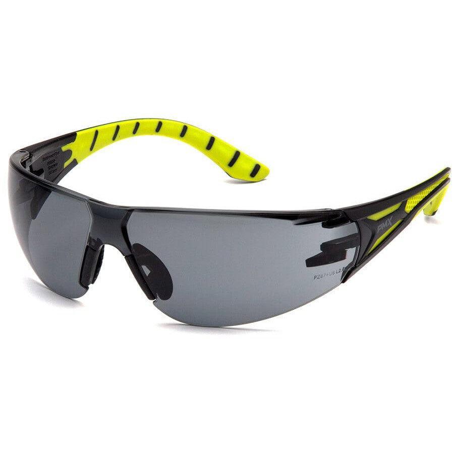 Pyramex Endeavor Plus Safety Glasses with Black/Green Temples and Gray Lens
