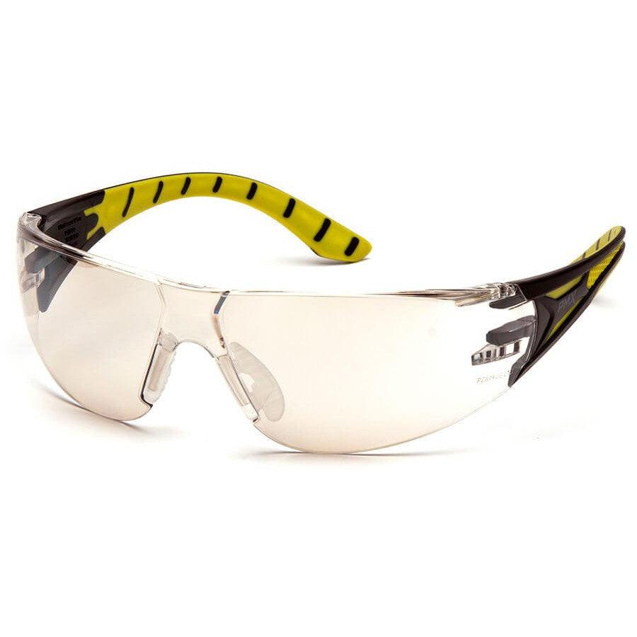 Pyramex Endeavor Plus SBGR9680S Safety Glasses with Black/Green Temples and Indoor-Outdoor Lens
