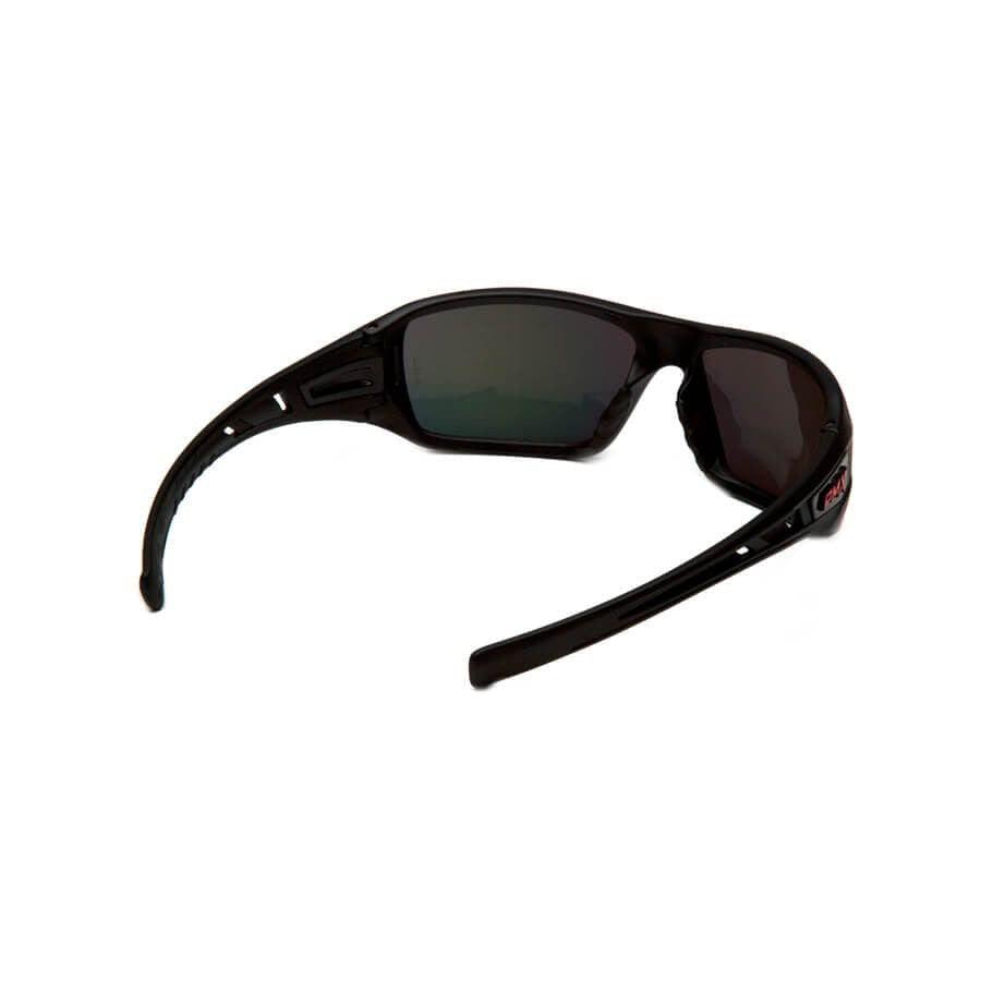Pyramex Velar Safety Glasses with Black Frame and Ice Orange Mirror Lens - Back