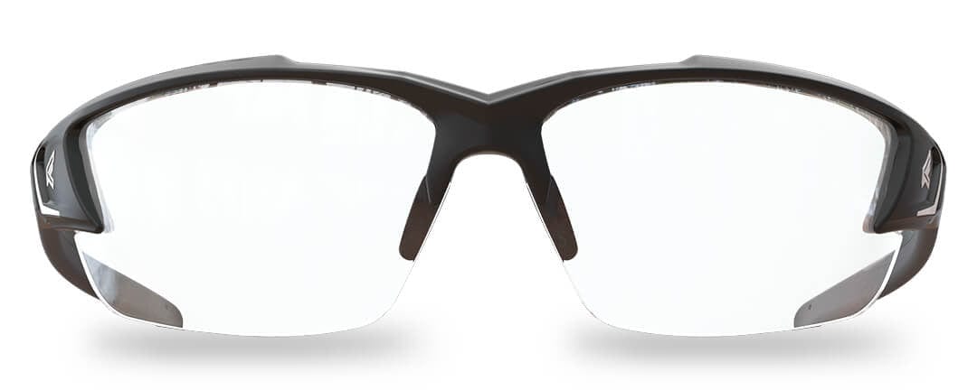 Edge Khor G2 Safety Glasses with Black Frame and Clear Vapor Shield Lens SDK111VS-G2 - Front View