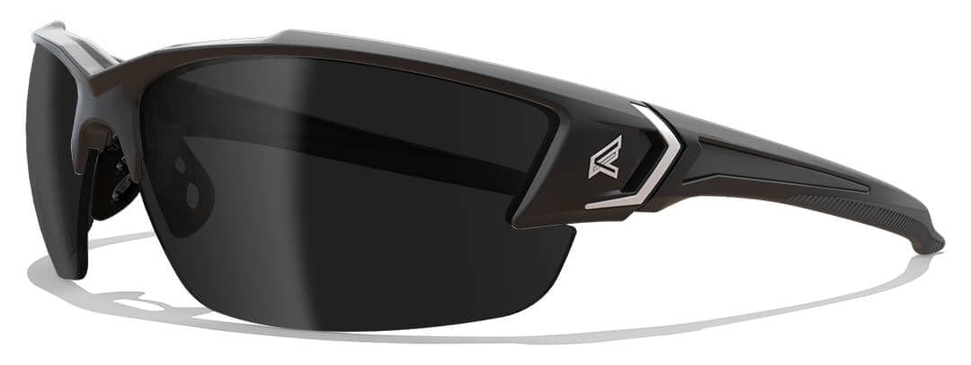 Edge Khor G2 Safety Glasses with Black Frame and Smoke Vapor Shield Lens SDK116VS-G2