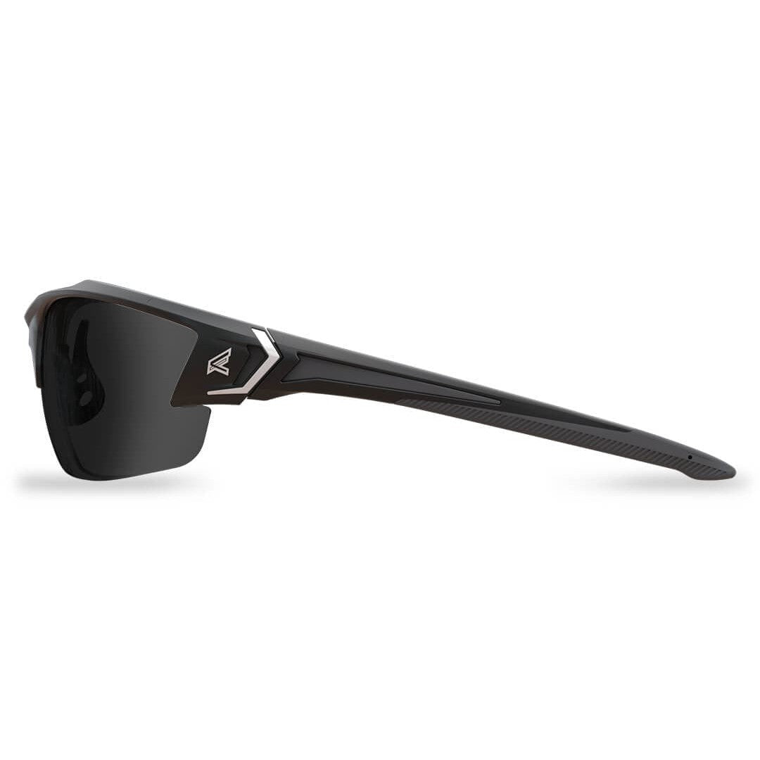 Edge Khor G2 Safety Glasses with Black Frame and Polarized Smoke Lens TSDK216-G2 - Side View