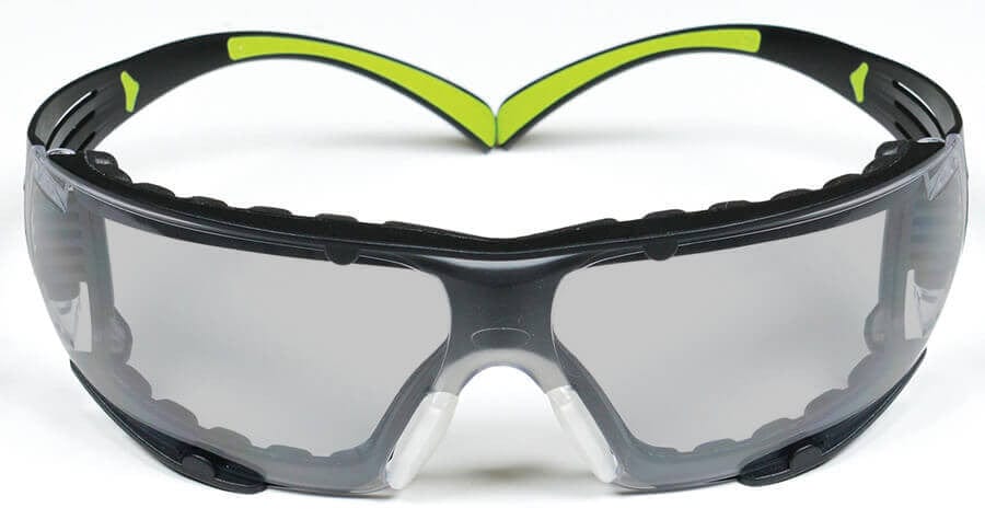 3M SecureFit Safety Glasses with Black/Lime Temples, Foam Padding and Indoor/Outdoor Lens-SF410AS-FM-Safety Glasses USA-2