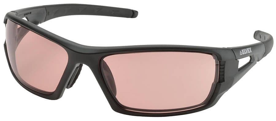 Elvex Rimfire Safety Glasses with Matte Black Frame and Light Copper Anti-Fog Lens SG-61BB50-AF
