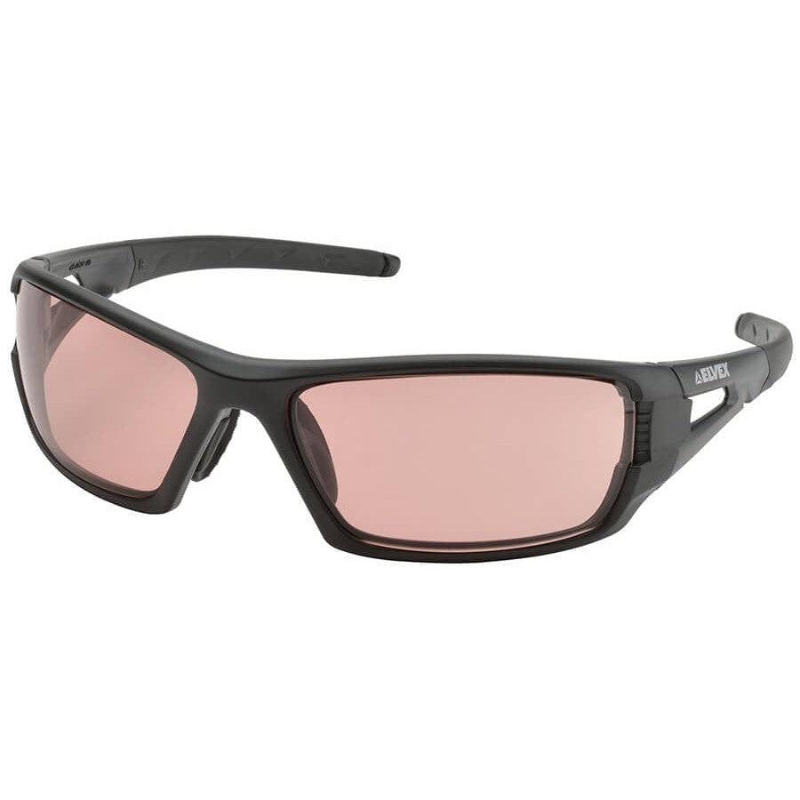 Elvex Rimfire Safety Glasses with Matte Black Frame and Light Copper Anti-Fog Lens SG-61BB50-AF