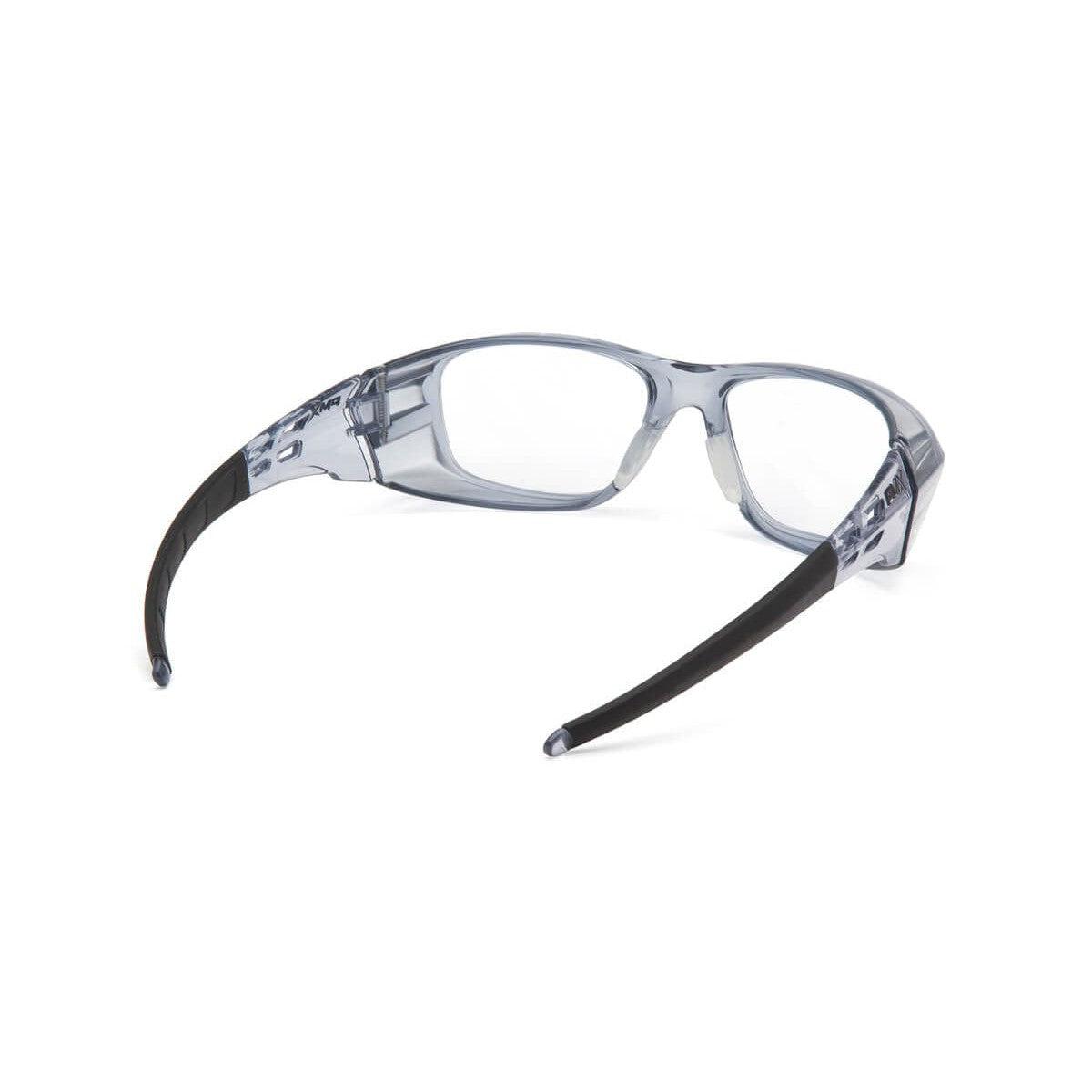Pyramex Emerge Plus Safety Glasses with Translucent Gray Frame and Clear Full Reader Lens - Back View