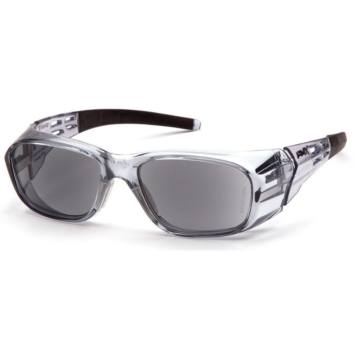 Pyramex Emerge Plus Safety Glasses with Translucent Gray Frame and Gray Full Reader Lens