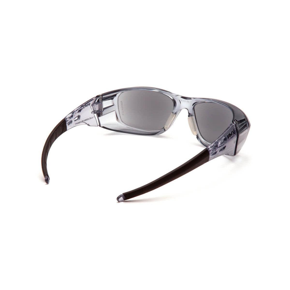 Pyramex Emerge Plus Safety Glasses with Translucent Gray Frame and Gray Full Reader Lens - Back View