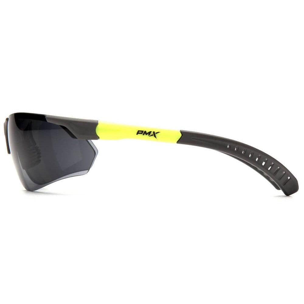Pyramex Sitecore Safety Glasses with Gray/Lime Frame and Gray Lens - Side SGL10120D