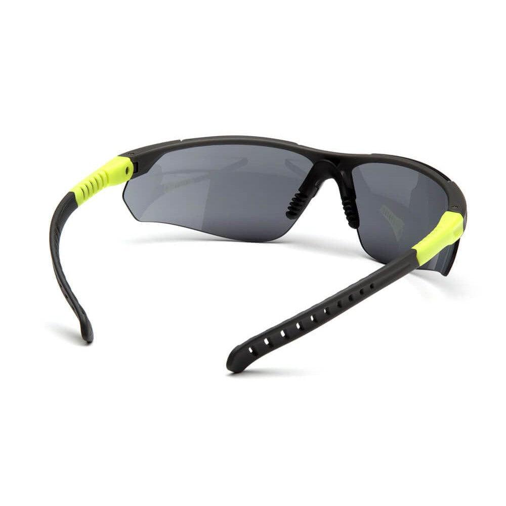 Pyramex Sitecore Safety Glasses with Gray/Lime Frame and Gray Anti-Fog Lens - Back SGL10120DTM