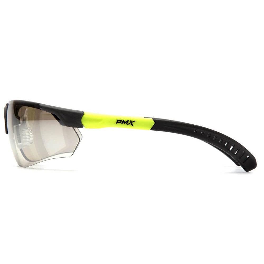 Pyramex Sitecore Safety Glasses with Gray/Lime Frame and Indoor-Outdoor Lens - Side SGL10180D