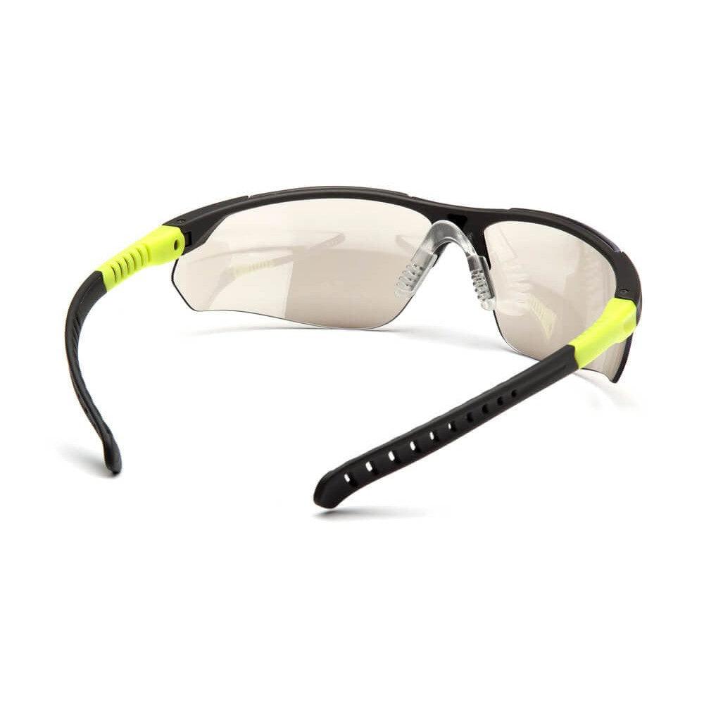 Pyramex Sitecore Safety Glasses with Gray/Lime Frame and Indoor-Outdoor Lens - Back SGL10180D