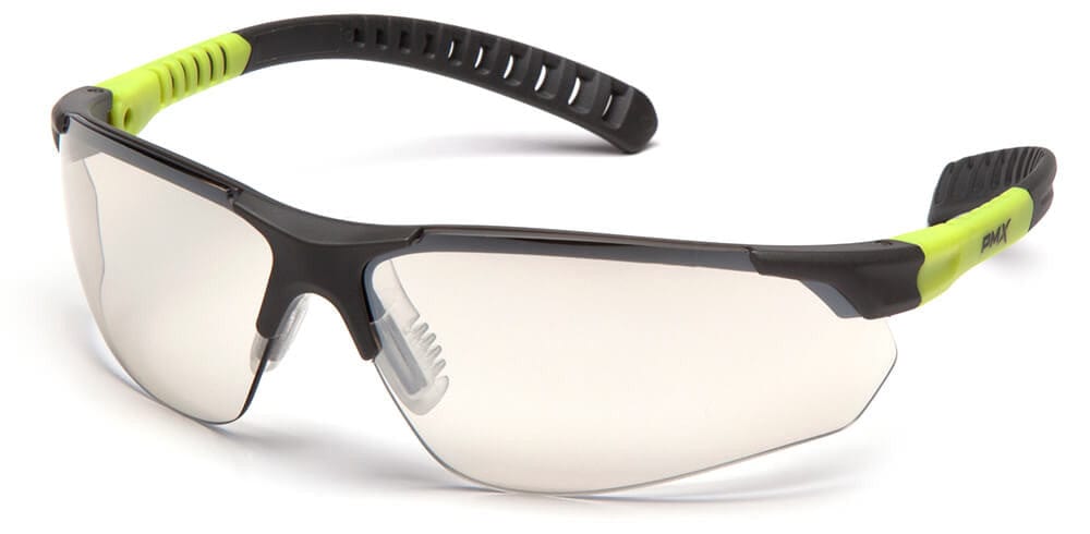 Pyramex Sitecore Safety Glasses with Gray/Lime Frame and Indoor-Outdoor Lens SGL10180D