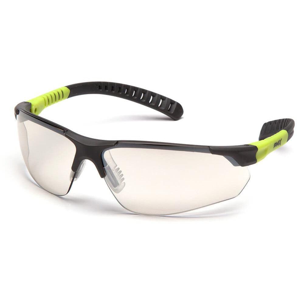 Pyramex Sitecore Safety Glasses with Gray/Lime Frame and Indoor-Outdoor Lens SGL10180D