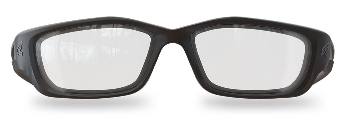 Edge Kazbek XL Safety Glasses Black Frame Clear Vapor Shield Lens SK-XL111VS - Front View