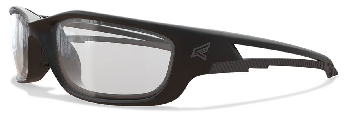 Edge Kazbek XL Safety Glasses Black Frame Clear Lens
