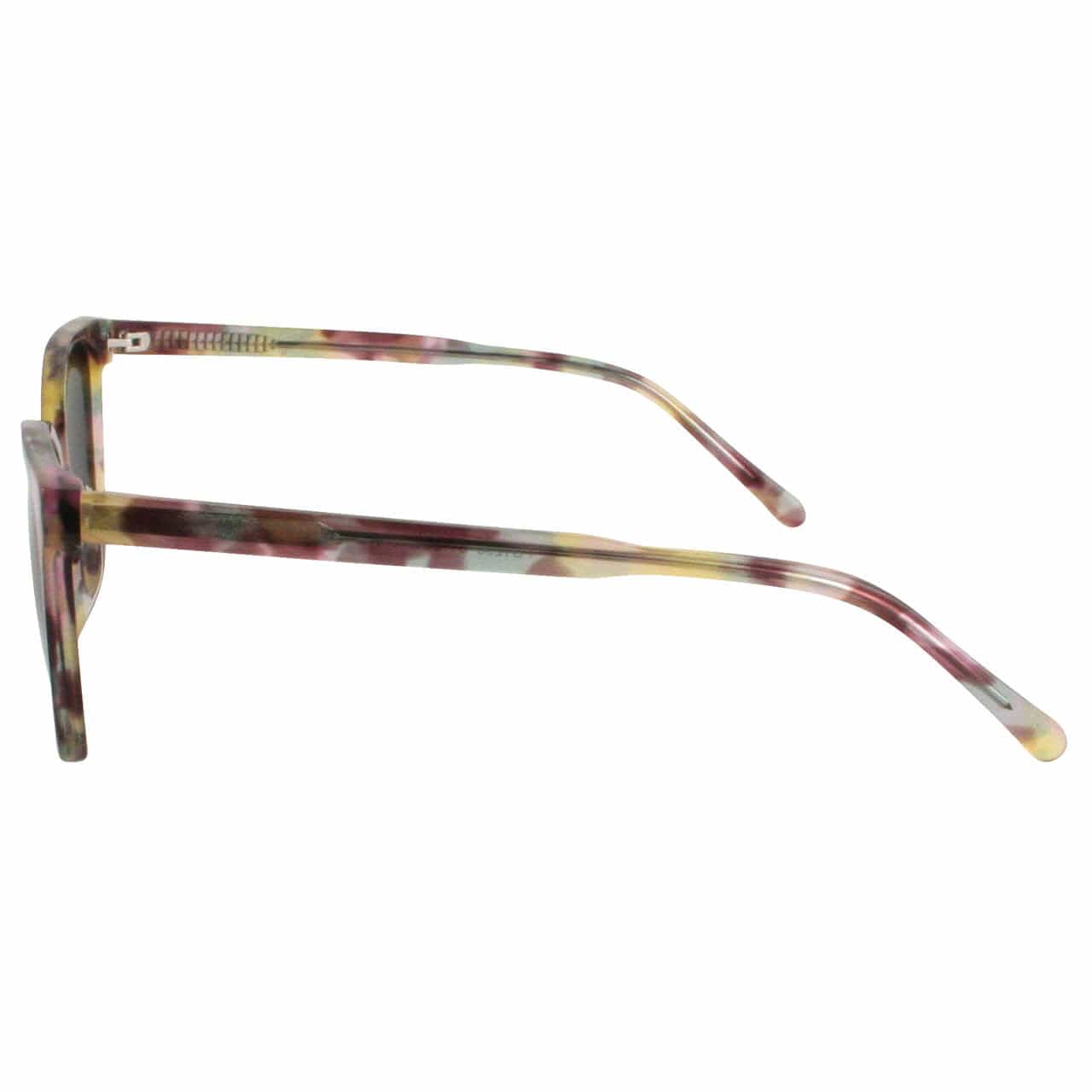 Solect Silk Sunglasses with Tortoise Pink Frame and Gray Polarized Lenses Side View