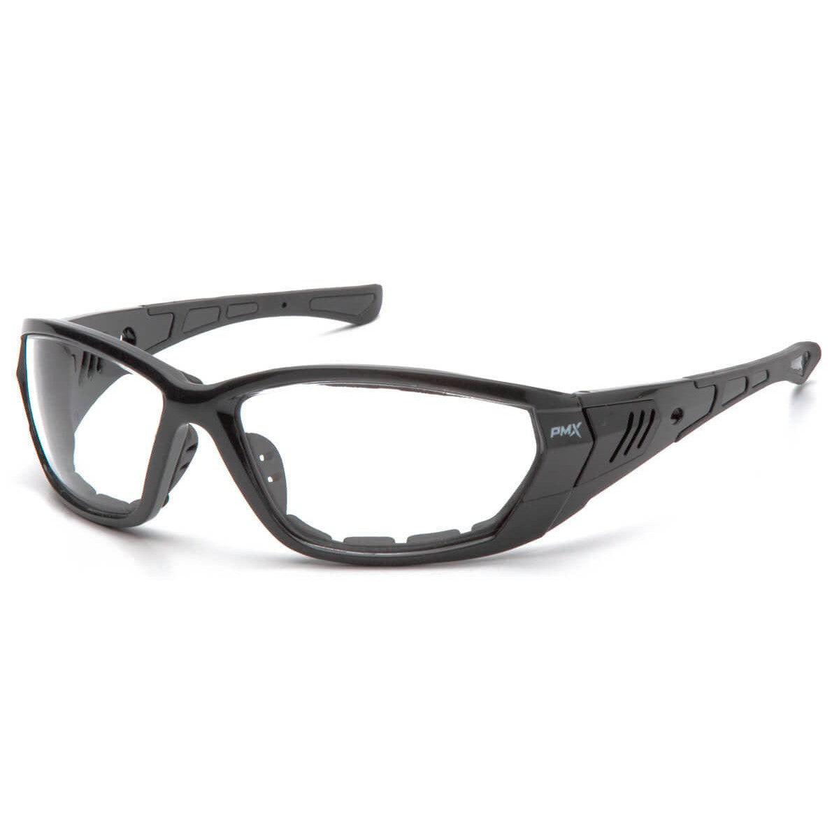 Pyramex Atrex Safety Glasses with Padded Pearl Gray Frame and Clear Anti-Fog Lens SPG10810DT