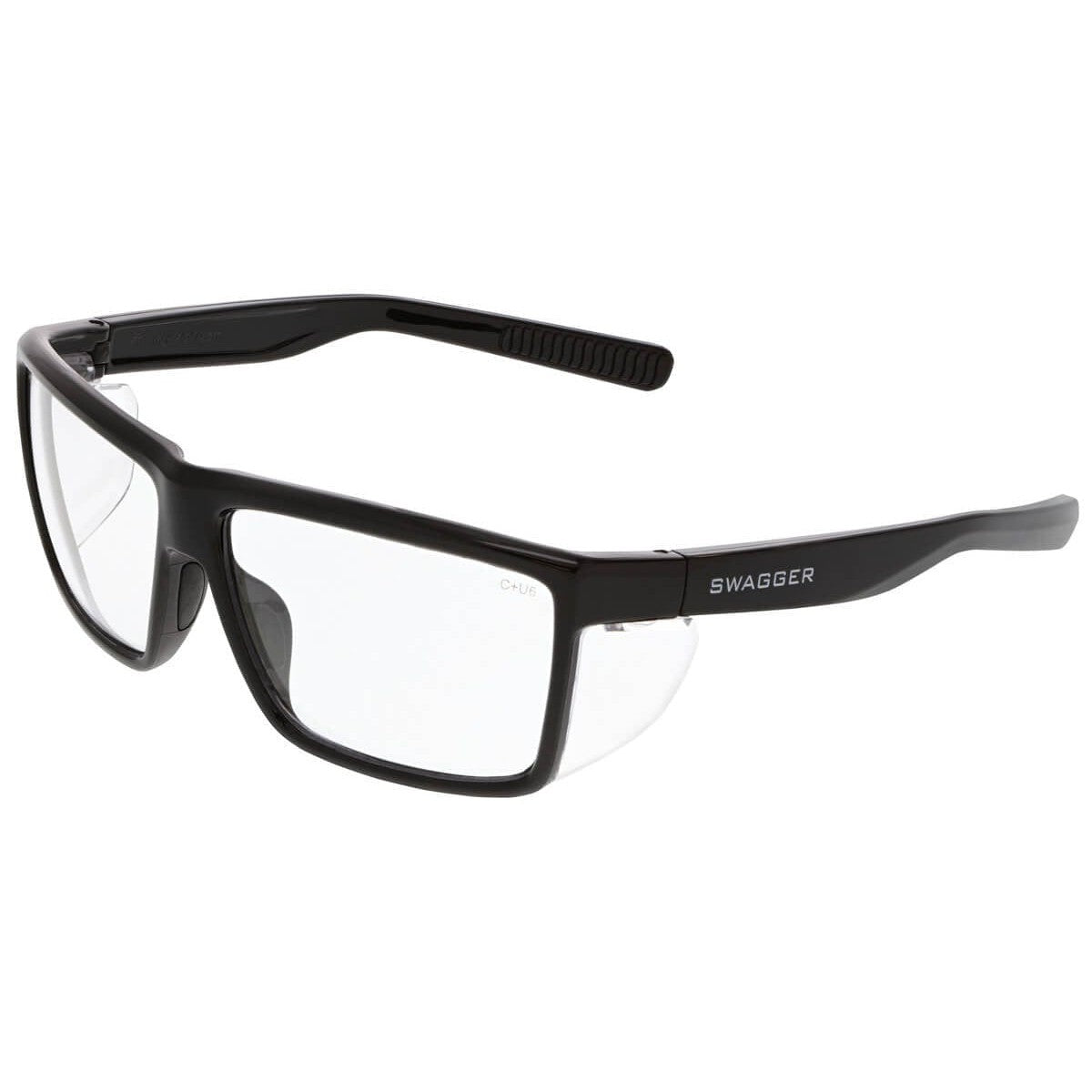 MCR Safety Swagger SR2 Safety Glasses with Black Frame and Clear Lens SR210