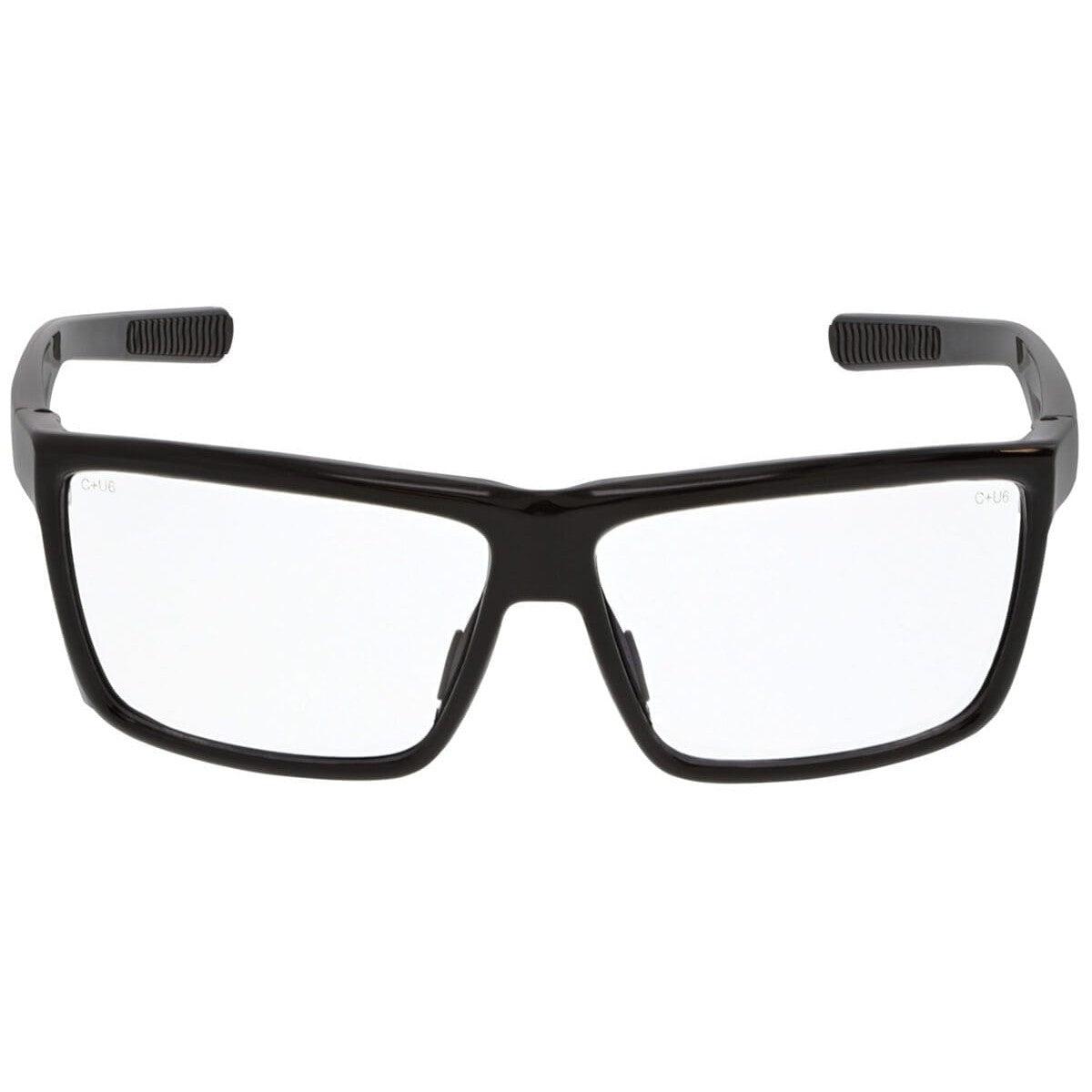 MCR Safety Swagger SR2 Safety Glasses with Black Frame and Clear Lens SR210 - Front View