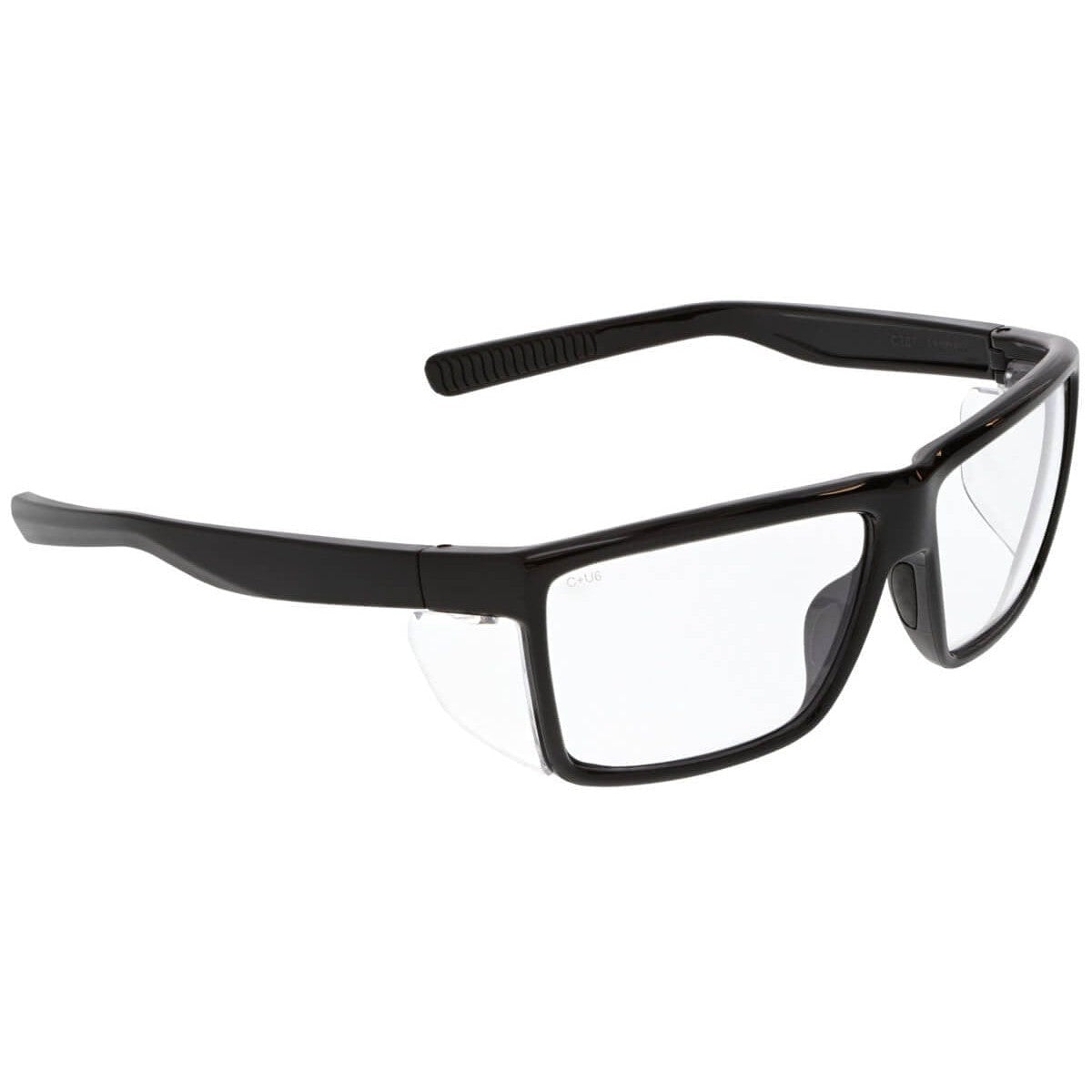MCR Safety Swagger SR2 Safety Glasses with Black Frame and Clear Lens SR210 - Side View