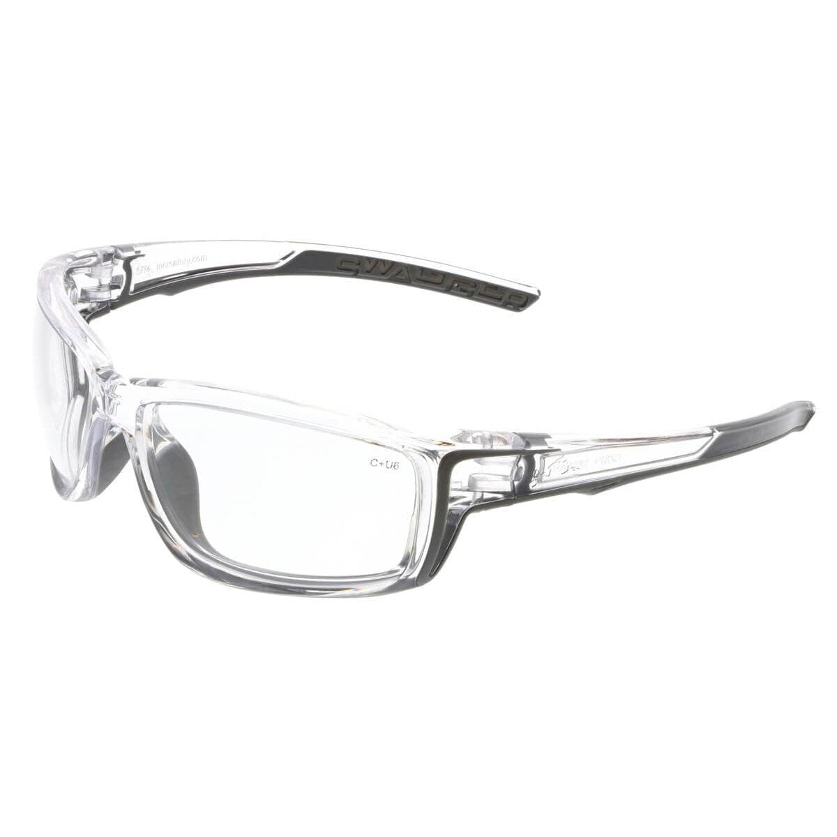 Crews Swagger SR4 Safety Glasses with Clear Frame and Clear Lens