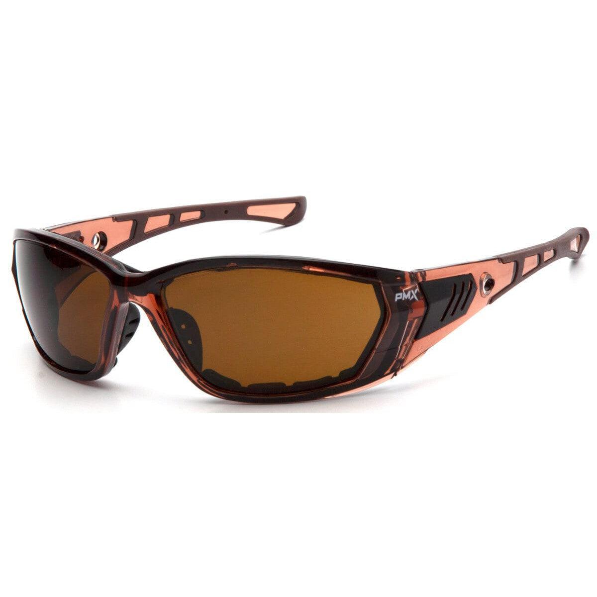 Pyramex Atrex Safety Glasses with Padded Translucent Brown Frame and Coffee Anti-Fog Lens STB10815D