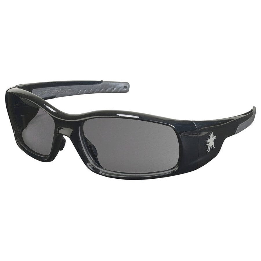 Crews Swagger Safety Glasses with Black Frame and Gray Lens