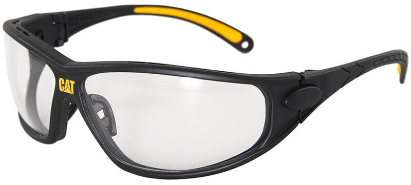 CAT Tread Safety Glasses with Black Frame and Clear Lens TREAD-100