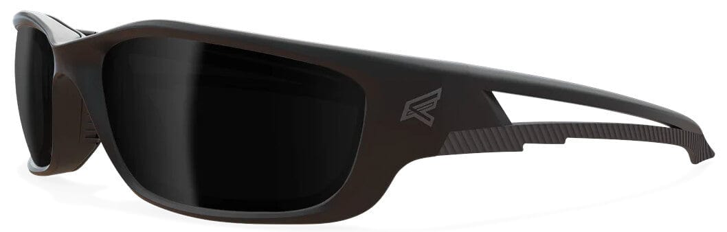 Edge Eyewear TSK-XL216 Kazbek XL Safety Glasses Black Frame Polarized Smoke Lens