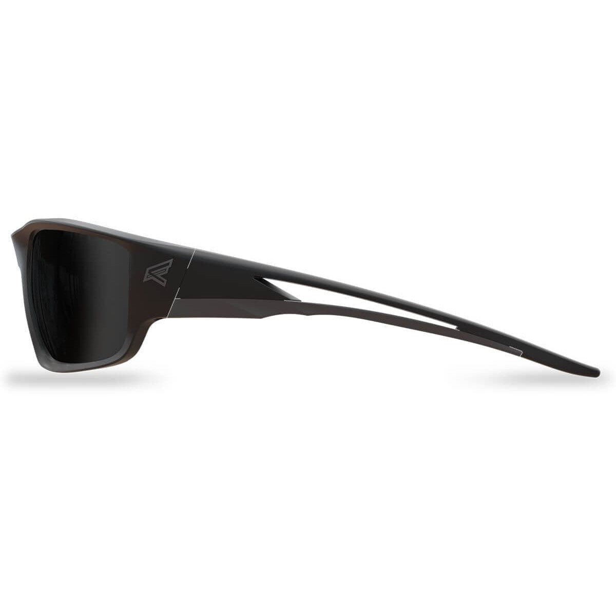 Edge Kazbek Safety Glasses Black Frame Smoke Polarized Vapor Shield Lens TSK236VS - Side View