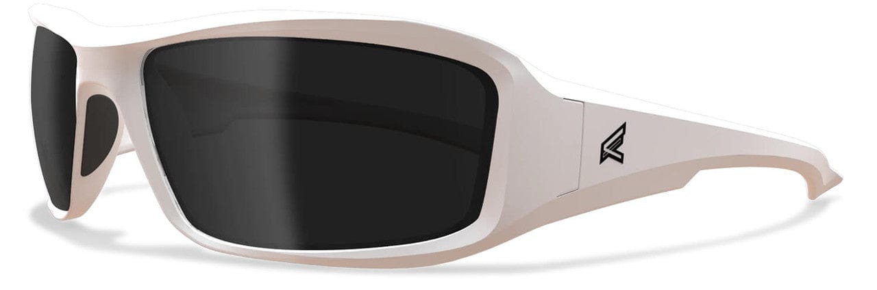 Edge Brazeau Safety Glasses with White Frame and Polarized Smoke Lens TXB246