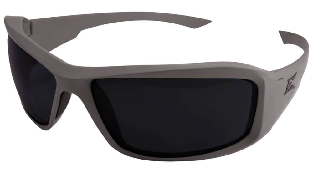 Edge Tactical Eyewear Hamel Safety Glasses with Mas Gray Thin Temple and Polarized Smoke Vapor Shield Lens