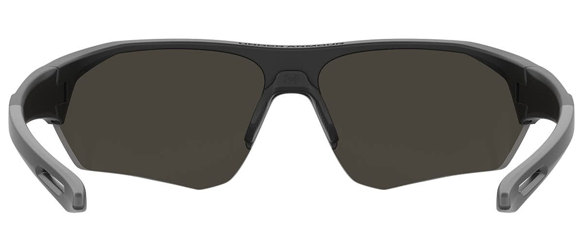 Under Armour Playmaker Sunglasses with Black Frame and Silver Mirror Lens UA0001GS-807-QI) - Back View