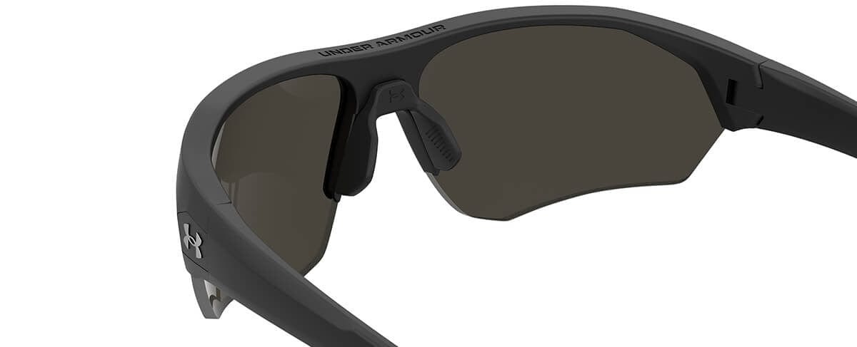 Under Armour Playmaker Sunglasses with Black Frame and Silver Mirror Lens UA0001GS-807-QI) - Side View