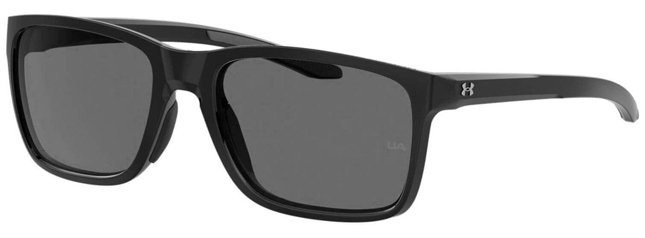 Under Armour Hustle Sunglasses with Black Frame and Grey Polarized Lens